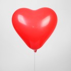 Шар латексный 12", сердце, пастель, набор 10 шт., цвет красный - Фото 2