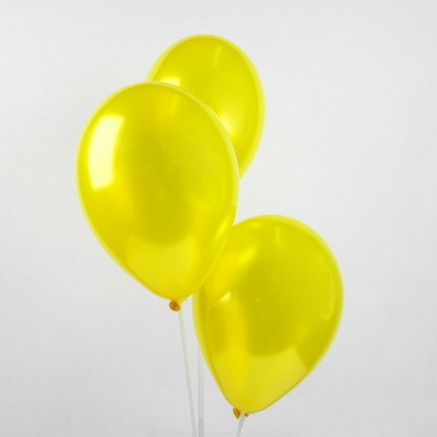 Шар латексный 12", металл, набор 25 шт., цвет жёлтый