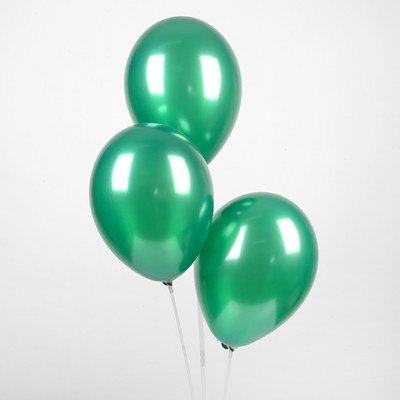 Шар латексный 12", металл, набор 25 шт., цвет темно-зелёный
