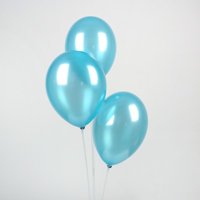 Шар латексный 12", металл, набор 25 шт., цвет бирюзовый