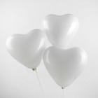 Шар латексный 12", сердце, пастель, набор 25 шт., цвет белый - Фото 1