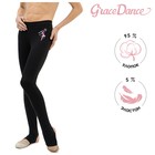 Лосины гимнастические Grace Dance Elegance, с вырезом под пятку, р. 38, цвет чёрный - фото 8851060