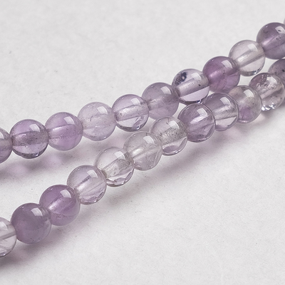 Бусины на нити шар №4 «Аметист» светлый (78 бусин, +/-40см)