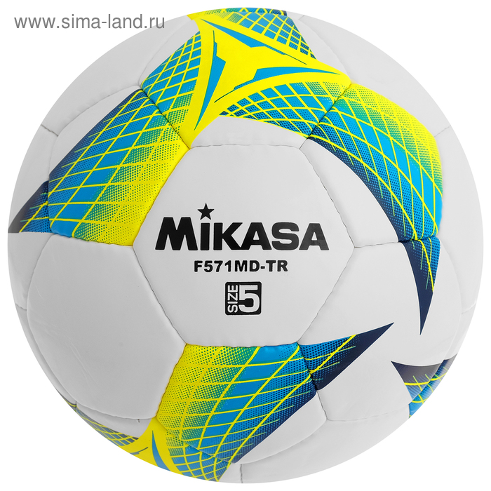 Мяч футбольный MIKASA F571MD-TR-B, размер 5, PVC, ручная сшивка, 32 панели, 3 подслоя - Фото 1