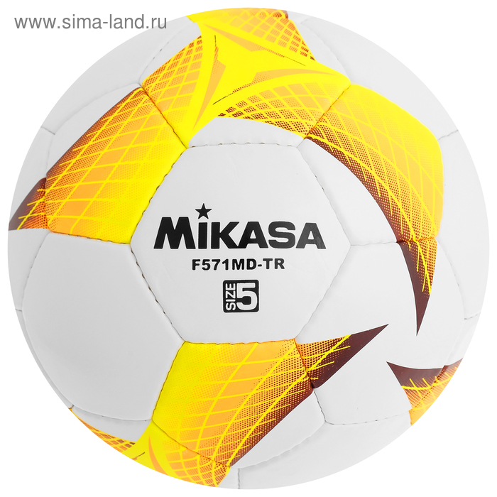 Мяч футбольный MIKASA F571MD-TR-O, размер 5, PVC, ручная сшивка, 32 панели, 3 подслоя - Фото 1