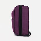 Чемодан малый 20", отдел на молнии, наружный карман, с расширением, 2 колеса, цвет фиолетовый - Фото 2