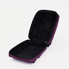 Чемодан малый 20", отдел на молнии, наружный карман, с расширением, 2 колеса, цвет фиолетовый - Фото 7