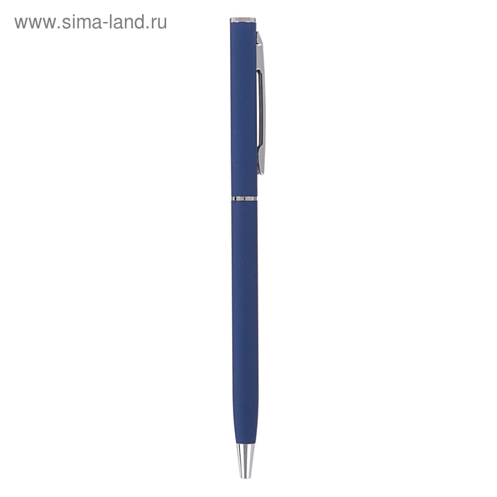 Ручка шариковая поворотная, 0.7 мм, Bruno Visconti Palermo, стержень синий, тёмно-синий металлический корпус - Фото 1