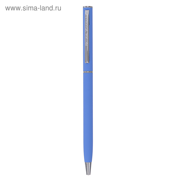 Ручка шариковая поворотная, 0.7 мм, Bruno Visconti Palermo, стержень синий, фиолетовый металлический корпус - Фото 1