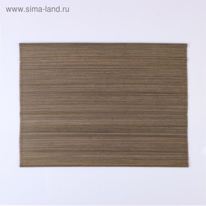 Салфетка плетёная, бежевая, 30×40 см, бамбук - Фото 1