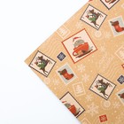Бумага упаковочная крафтовая «Новогодняя почта», 50 × 70 см - Фото 3