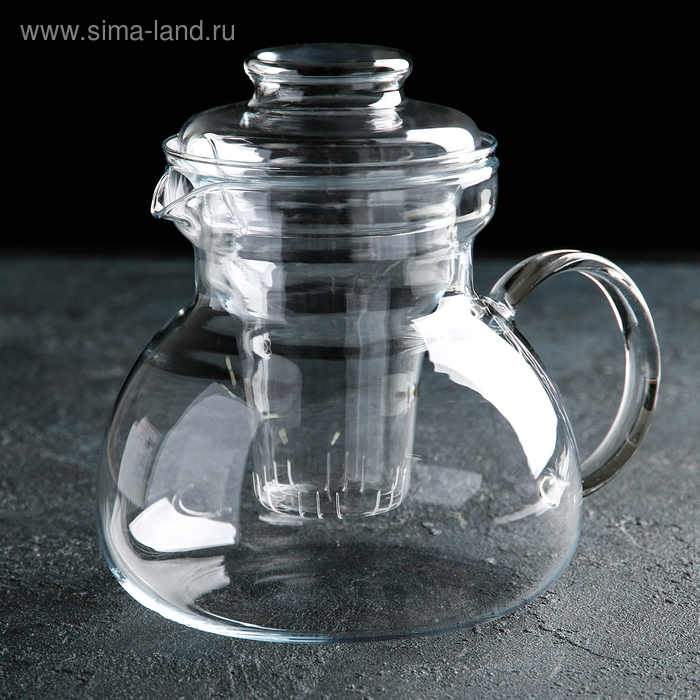 Чайник заварочный Marta, 1,5 л, со стеклянным фильтром - Фото 1