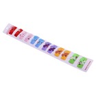 невидимка для волос ткань (набор12 шт) прямая бабочка с цветком - Фото 2