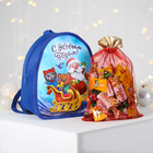 Рюкзак детский новогодний, отдел на молнии, цвет синий - Фото 4
