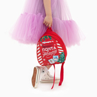 Рюкзак детский «Новогодняя почта», отдел на молнии, красный, 23×20×10 см - Фото 8