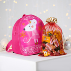 Рюкзак детский новогодний, отдел на молнии, цвет розовый - Фото 4