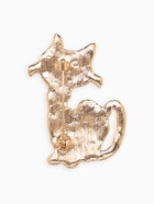 Брошь «Котик», застенчивый, чёрная в золоте - Фото 3