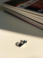 Брошь «Котик» застенчивый, цвет чёрный в золоте - Фото 5