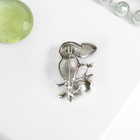 Брошь «Птица» говорун, цветная в серебре - Фото 2