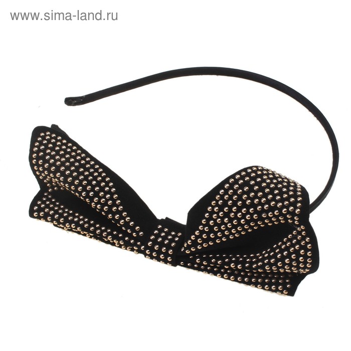 ободок для волос "Хилтон" бантик, страза - Фото 1