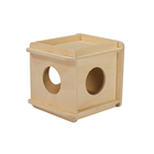 Домик для грызунов "Кубик" малый, 10 х 10 х 11,5  см, фанера - фото 298210700