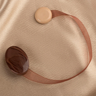 Подхват для штор, 5×3.5 см, коричневый - Фото 2