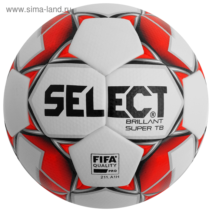 Мяч футбольный SELECT Brillant Super FIFA TB, размер 5, FIFA, PU, термосшивка, 32 панели, 810316-003 - Фото 1