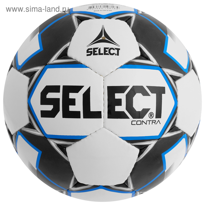 Мяч футбольный SELECT Contra IMS, размер 5, IMS, PU, ручная сшивка, 32 панели, 812310-102 - Фото 1