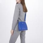 Сумка женская, отдел на молнии, наружный карман, регулируемый ремень, цвет голубой - Фото 4
