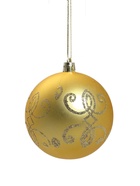 Ёлочные игрушки «Глория - вензель», шары новогодние, 11 шт., d=8/2.5 см, золото - Фото 6