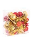 Ёлочные игрушки «Праздник», новогодние, набор 50 шт.: наконечник, мишура бусы, игрушки 4192765