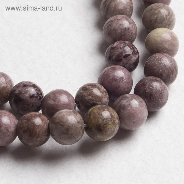 Бусины на нити шар №6 «Яшма» (50 бусин) - Фото 1