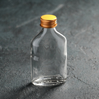Бутыль стеклянная для соусов и масла с металлической крышкой, 100 мл, 6,5×3×12,5 см - Фото 1