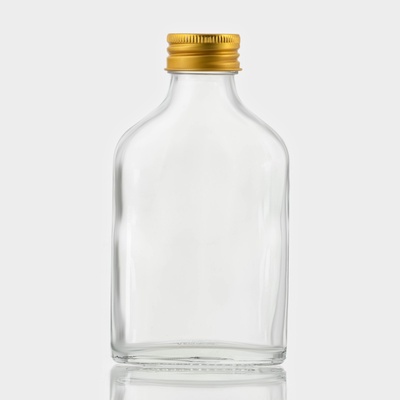 Бутыль для соусов и масла, 150 мл, 6.5×3×12.5 см, с металлической крышкой, стекло, прозрачная