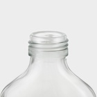 Бутыль для соусов и масла, 150 мл, 6.5×3×12.5 см, с металлической крышкой, стекло, прозрачная - Фото 3