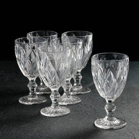 Набор бокалов стеклянных для вина «Круиз», 6 шт, 300 мл, 8,5×17,5 см, цвет прозрачный