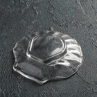 Блюдо стеклянное сервировочное «Ракушка», 10×2 см, фигурное - Фото 3