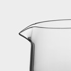 Кувшин для воды Magistro «Богема», 1 л, 9×23 см, стекло, с металлической крышкой, прозрачный, серебристый - Фото 4