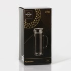 Кувшин для воды Magistro «Богема», 1 л, 9×23 см, стекло, с металлической крышкой, прозрачный, серебристый - Фото 8