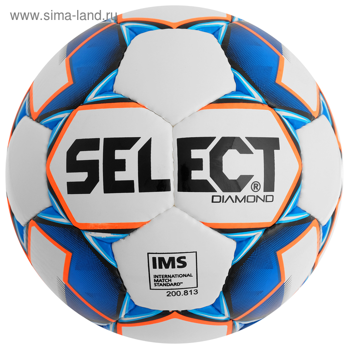 Мяч футбольный SELECT Diamond, размер 5, IMS, TPU, ручная сшивка, 32 панели, 3 подслоя, 810015-002 - Фото 1