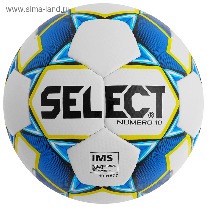 Мяч футбольный SELECT Numero 10, размер 5, IMS, PU, ручная сшивка, 32 панели, 4 подслоя, 810508-020 - Фото 1