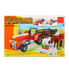 Конструктор Ферма «Трактор с животными», 215 деталей - Фото 6