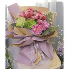 Бумага упаковочная крафт, двусторонняя, Розовый+Сиреневый, 0,68 х 10±5% м, 50 г/м² - Фото 5