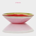 Салатник Доляна «Арбуз», 150 мл, 12×2.5 см, стекло, красный - Фото 2