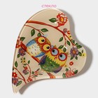 Блюдце Доляна «Совушки», 17.8×13.7×1.7 см, стекло - Фото 2