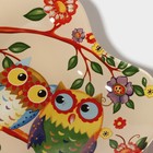 Блюдце Доляна «Совушки», 17.8×13.7×1.7 см, стекло - Фото 5