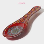 Подставка под ложку Доляна «Крац», 21.5×7.5×1.4 см, стекло, красная - Фото 2