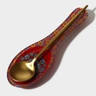 Подставка под ложку Доляна «Крац», 21.5×7.5×1.4 см, стекло, красная - Фото 6