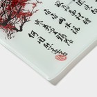 Набор для суши из стекла Доляна «Сакура», 3 предмета: соусники 8×2 см, 8×6 см, подставка 25×15×2 см - фото 4279526
