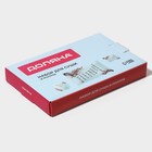 Набор для суши Доляна «Сакура», 3 предмета: соусники 8×2 см, 8×6 см, подставка 25×15×2 см, стекло - Фото 9